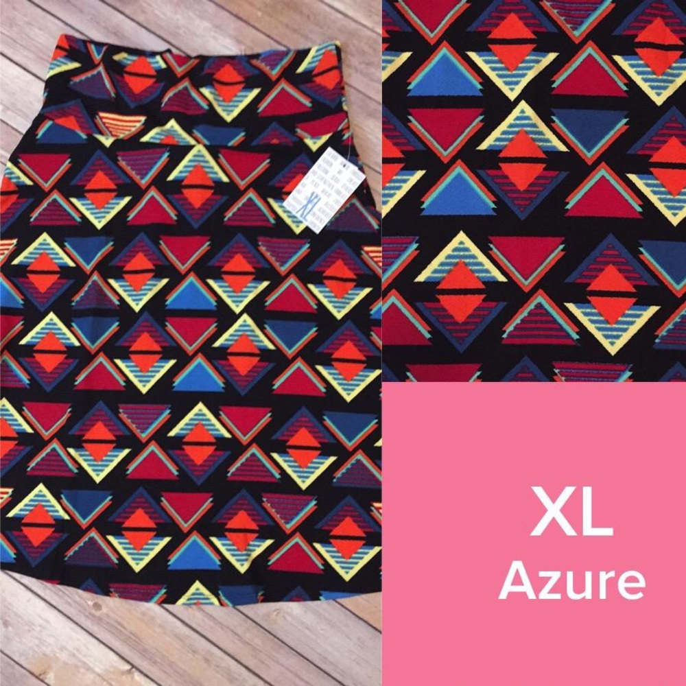 LuLaRoe Azure A-line Skirt w/ elastic waistband